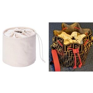 NWT Bag Organizer Insert for Bucket Bag Canvas Beige Off White